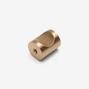 Delos - Brushed Brass Cylinder Knob - Architectural Hardware - Brushed Brass Cylinder Knob