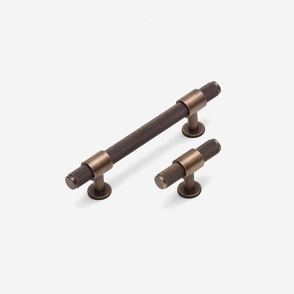 Lismore - Knurled Antique Bronze Brass Handle - Antique Bronze Brass Handle