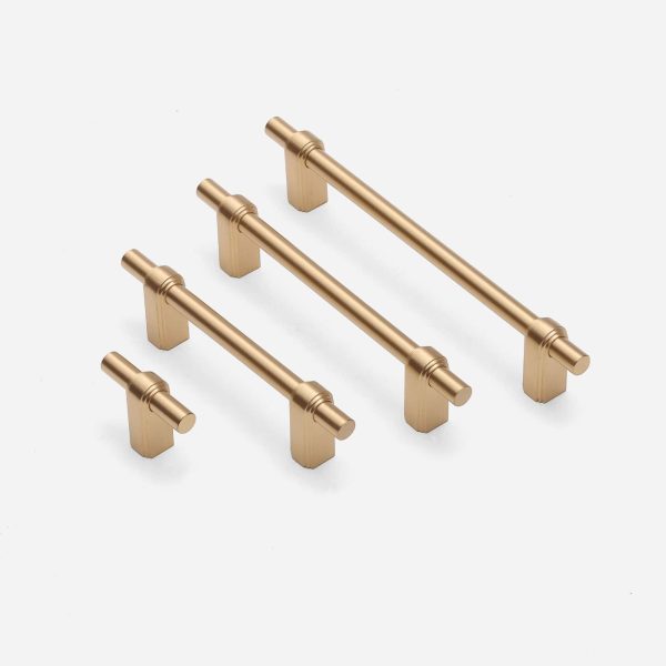 Osaka - Brushed Brass Handle - Architectural Hardware - Brushed Brass Handle
