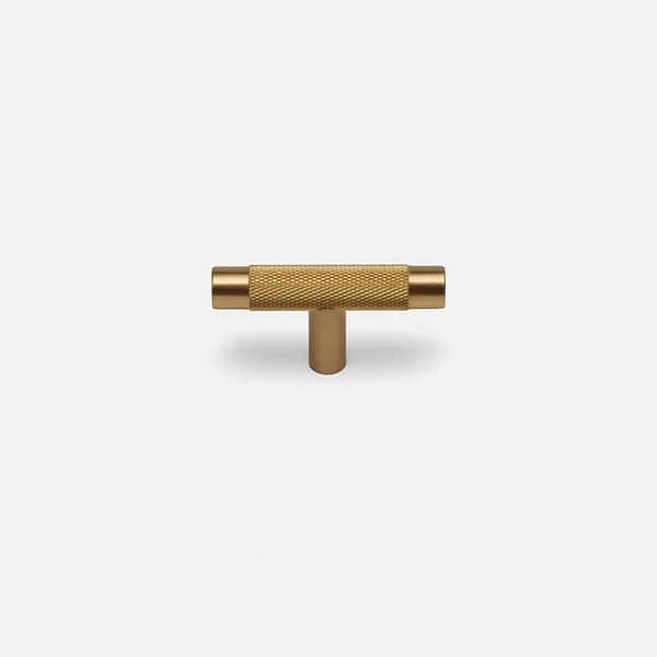 Filby - Knurled Brushed Brass Pull - Brushed Brass Pull