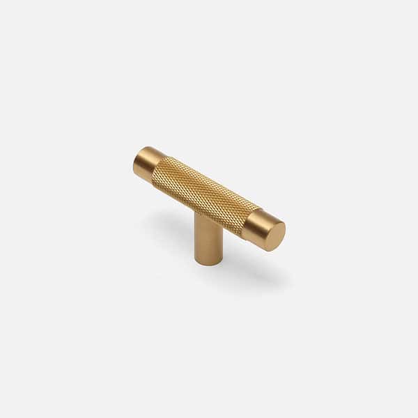 Filby - Knurled Brushed Brass Pull - Brushed Brass Pull