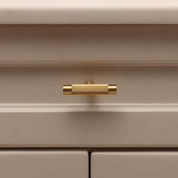 Filby - Knurled Brushed Brass Pull - Brushed Brass Pull