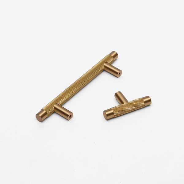 Filby - Knurled Brushed Brass Pull - Brushed Brass Pull