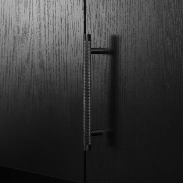 Filby - Knurled Matte Black Brass Handle - Knurled Matte Black Brass Handle