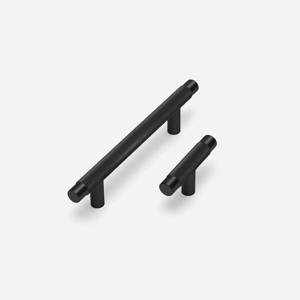 Filby - Knurled Matte Black Brass Handle - Knurled Matte Black Brass Handle