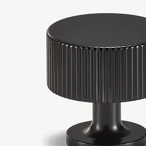 Celle - Matte Black Brass Knob - Architectural Hardware - Matte Black Brass Knob