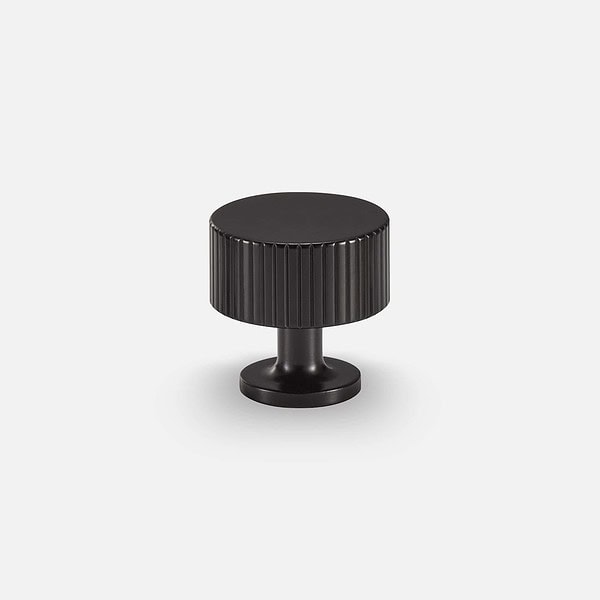 Celle - Matte Black Brass Knob - Matte Black Brass Knob
