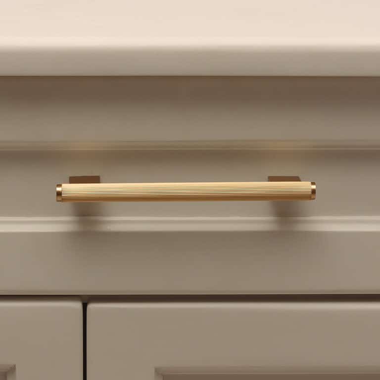 Smart 13 Genoa - Knurled Brushed Brass Handle - Architectural Hardware - Genoa Knurled Brushed Brass Handle