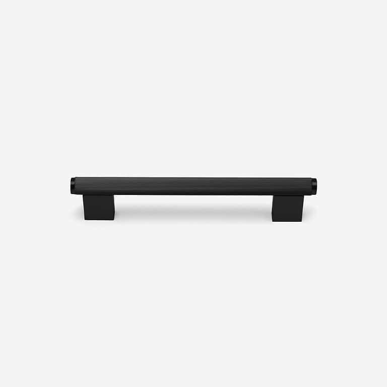 Smart 32 Genoa - Knurled Matte Black Brass Handle - Architectural Hardware - Knurled Matte Black Brass Handle