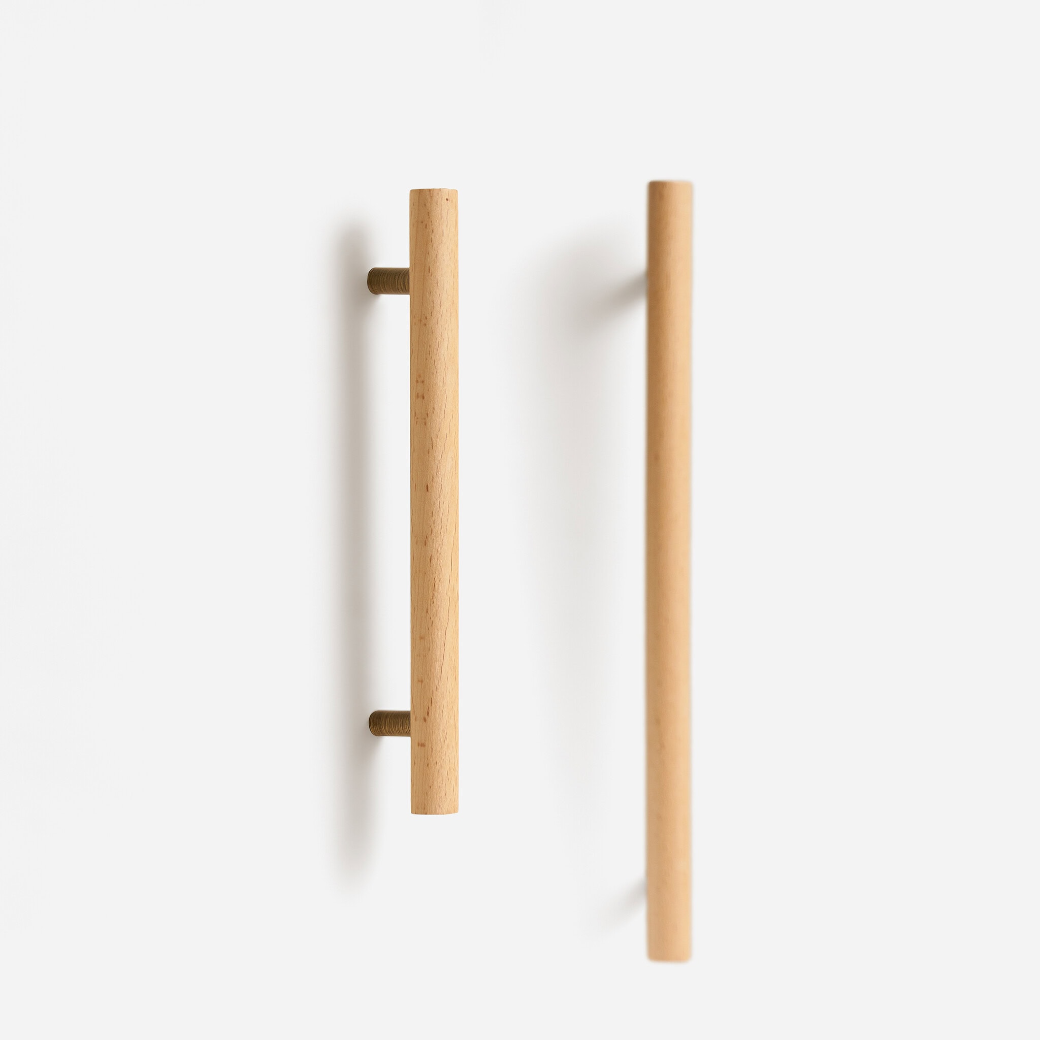 Torgny - Beech Wood and Antique Bronze Brass Handle - Architectural Hardware - Antique Bronze Brass Handle