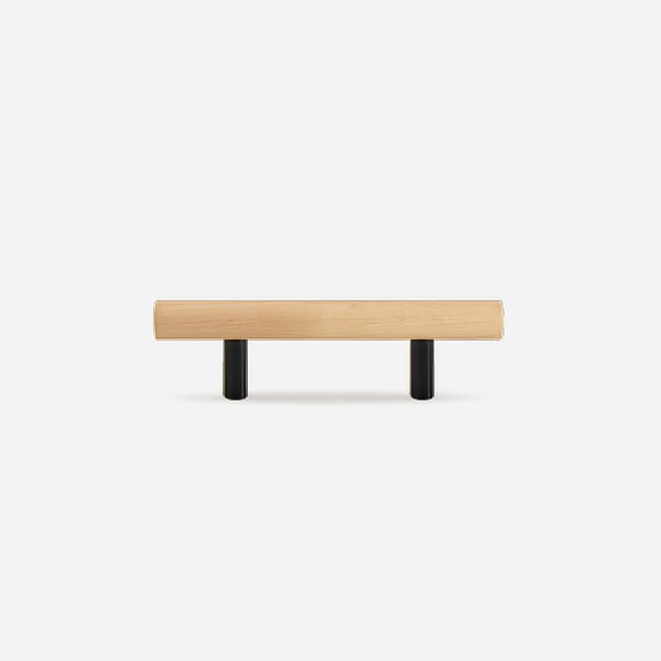 Torgny - Beech Wood and Matte Black Brass Handle - Matte Black