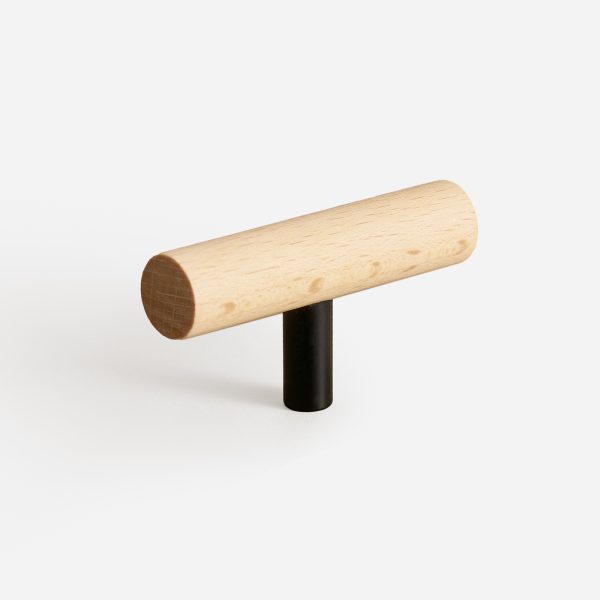 Torgny - Beech Wood and Matte Black Pull - Matte Black