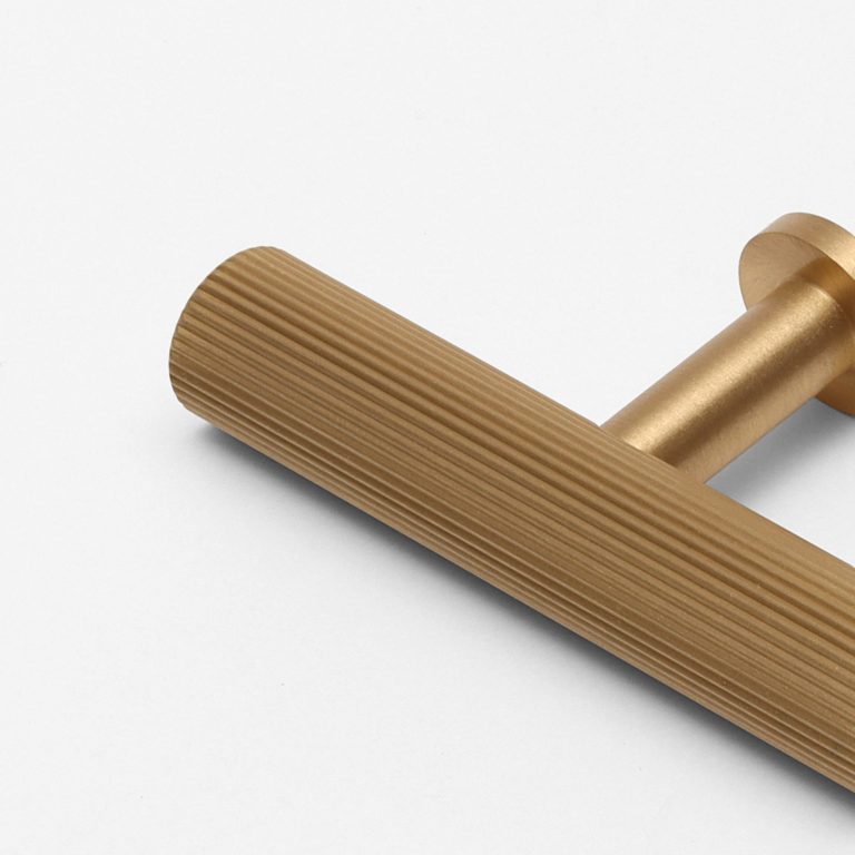 Smart 38 Qena - Linear Brushed Brass Pull - Architectural Hardware - Linear Brushed Brass Pull