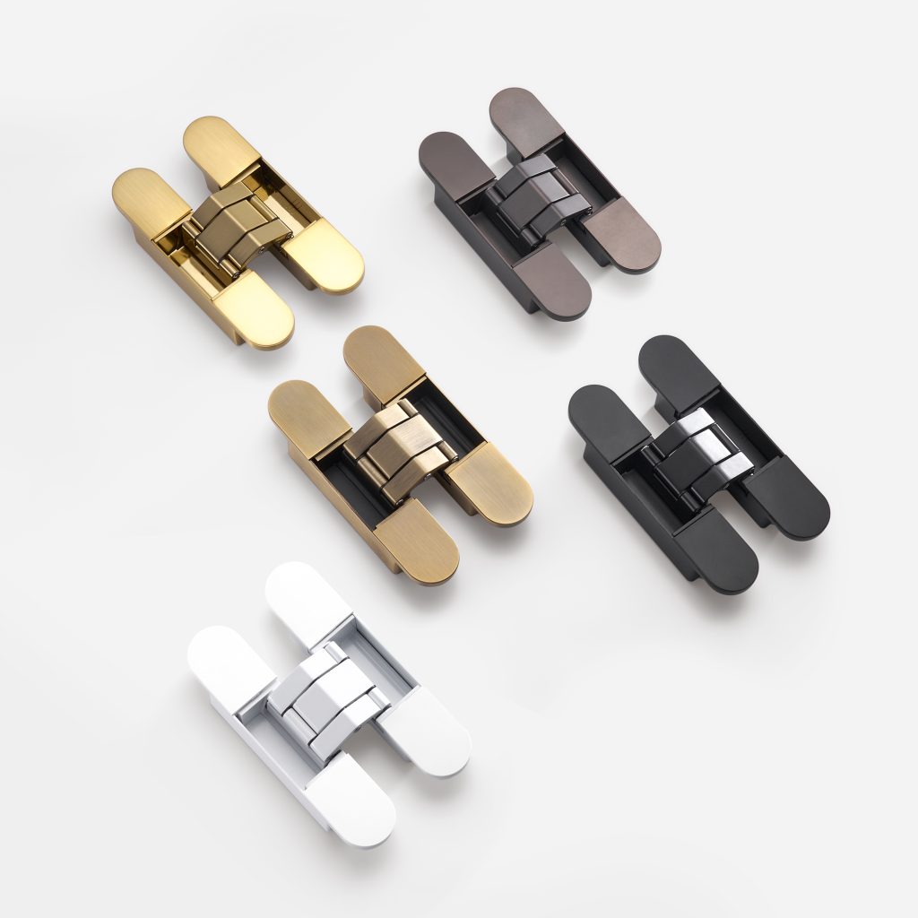 Essentials 9 Bacau - Brushed Gold Concealed Hinge - Architectural Hardware - Brushed Gold Concealed Hinge