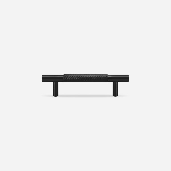 Ekati - Knurled Matte Black Brass Handle - Architectural Hardware - Knurled Matte Black Brass