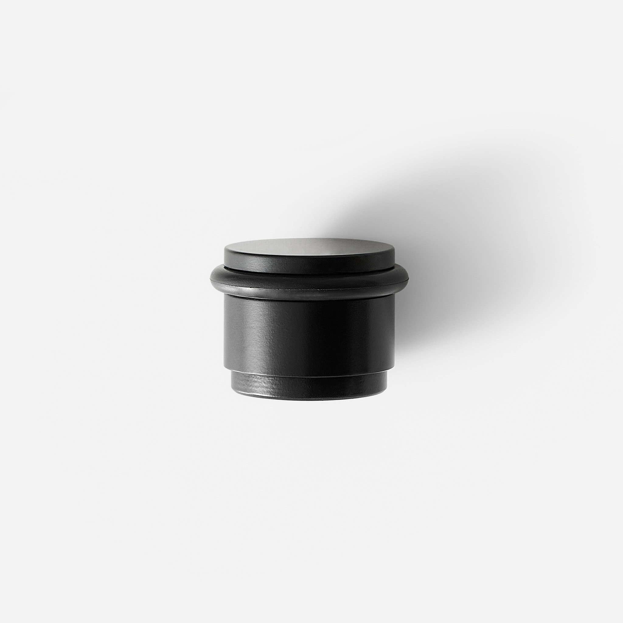 Uji - Matte Black Brass Door Stop - Architectural Hardware - Matte Black Brass Door