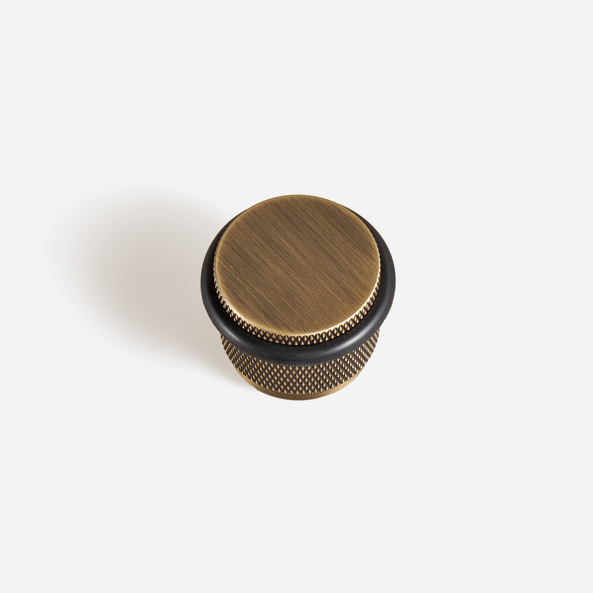 Vago - Knurled Matte Brass Door Stop - Architectural Hardware - Knurled Matte Brass Door Stop