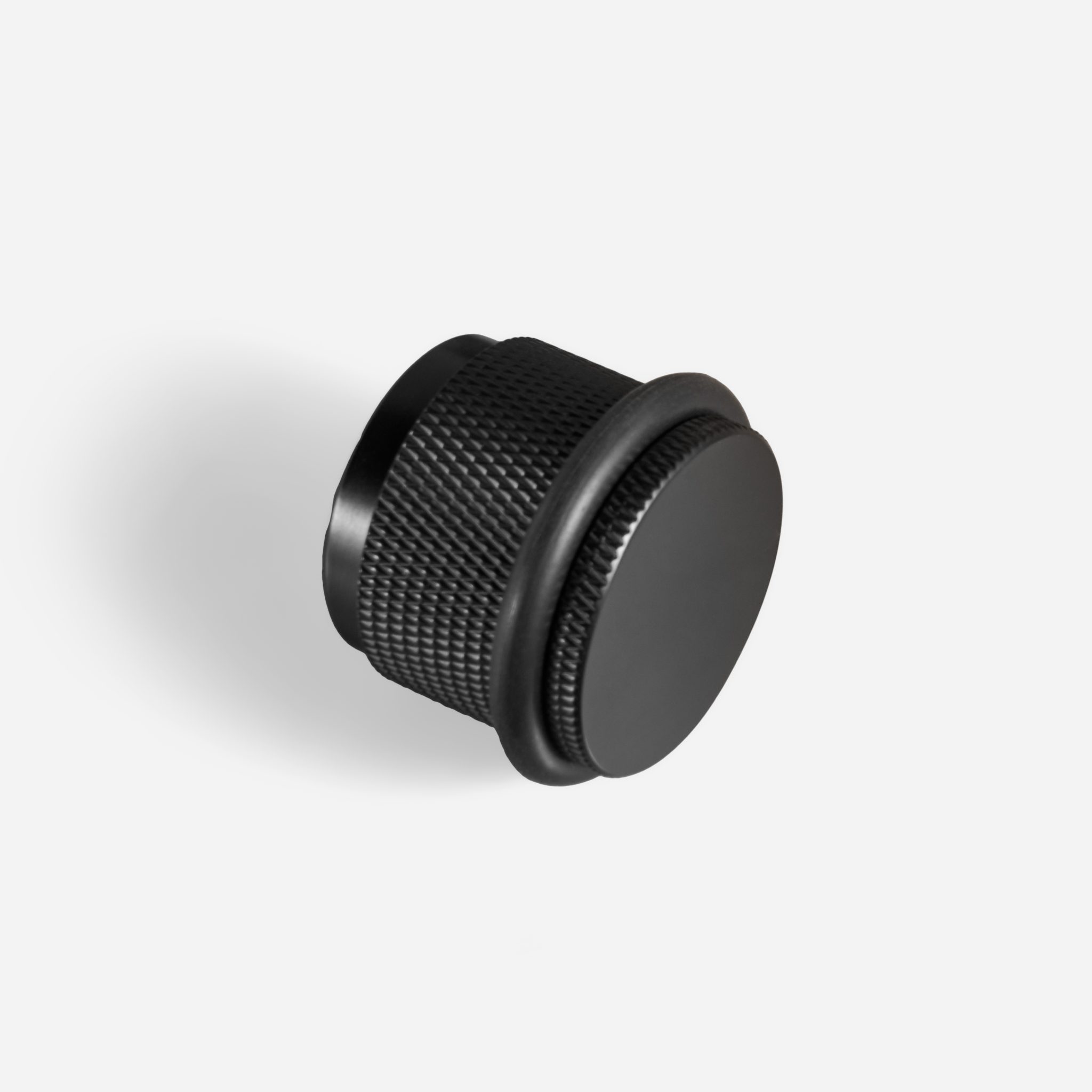 Vago - Knurled Matte Brass Door Stop - Architectural Hardware - Knurled Matte Brass Door Stop