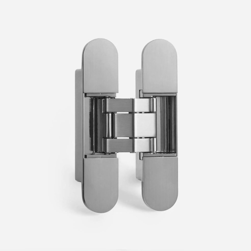 Bacau - Brushed Silver Concealed Hinge - Architectural Hardware - Brushed Silver Concealed Hinge