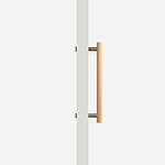 Beech Wood and Matte Brass Door Pull - Architectural Hardware - Beech Wood and Matte Brass Door Pull