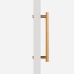 Beech Wood and Matte Brass Door Pull - Architectural Hardware - Beech Wood and Matte Brass Door Pull
