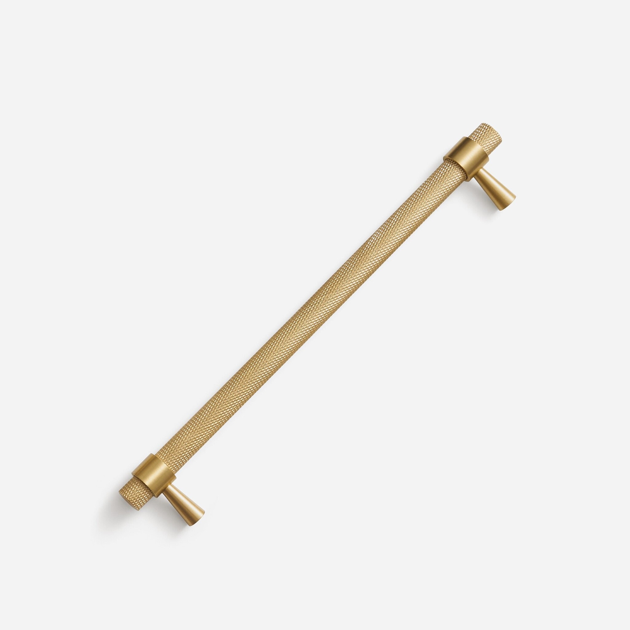 Porto - Knurled Brushed Brass Handle - 130mm