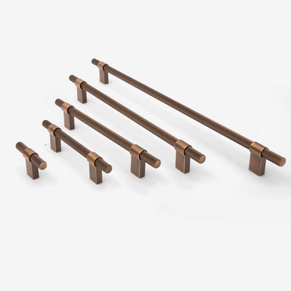 Oslo - Antique Bronze Brass Knurled Handle - Antique Bronze Brass