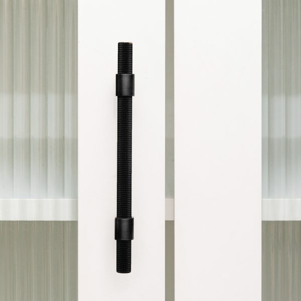 Oslo - Matte Black Brass Knurled Handle - Matte Black Brass