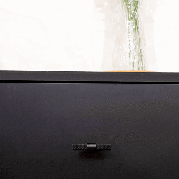 Oslo - Matte Black Brass Knurled Pull - Matte Black