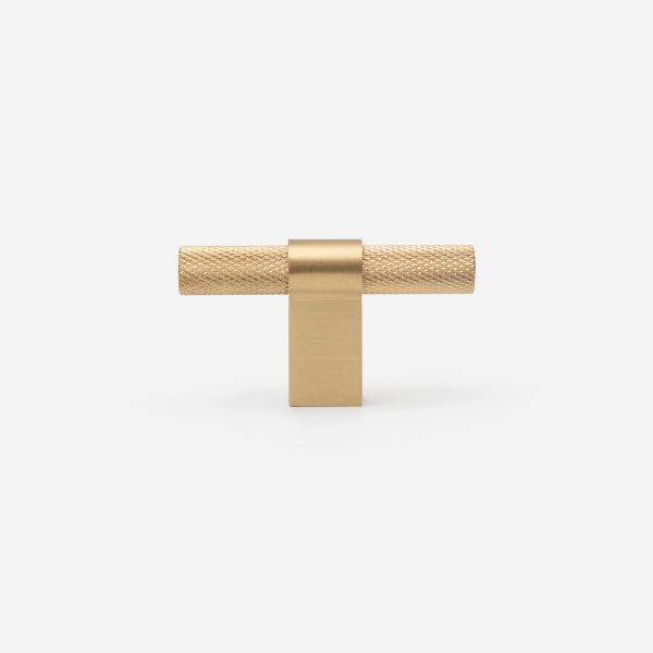 Oslo - Brushed Brass Knurled Pull - Brushed Brass