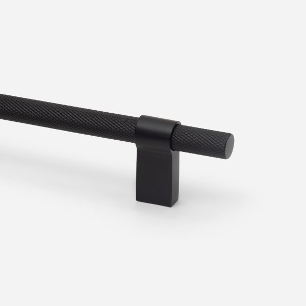 Oslo - Matte Black Brass Knurled Handle - Matte Black Brass