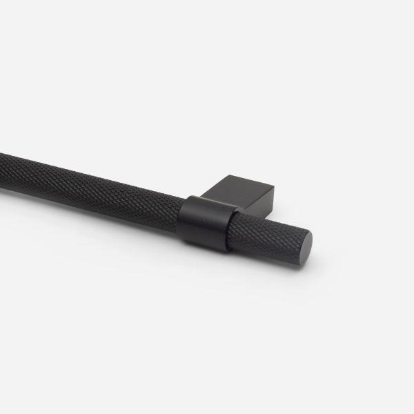 Oslo - Matte Black Brass Knurled Handle - Matte Black Brass