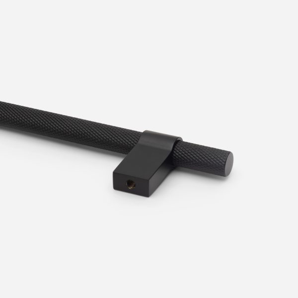 Oslo - Matte Black Brass Knurled Handle - Matte Black Brass