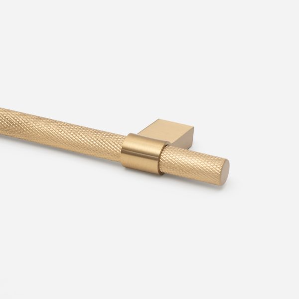 Oslo - Brushed Brass Knurled Handle - brushed brass