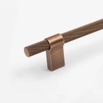 Oslo - Antique Bronze Brass Knurled Handle - Architectural Hardware - Antique Bronze Brass
