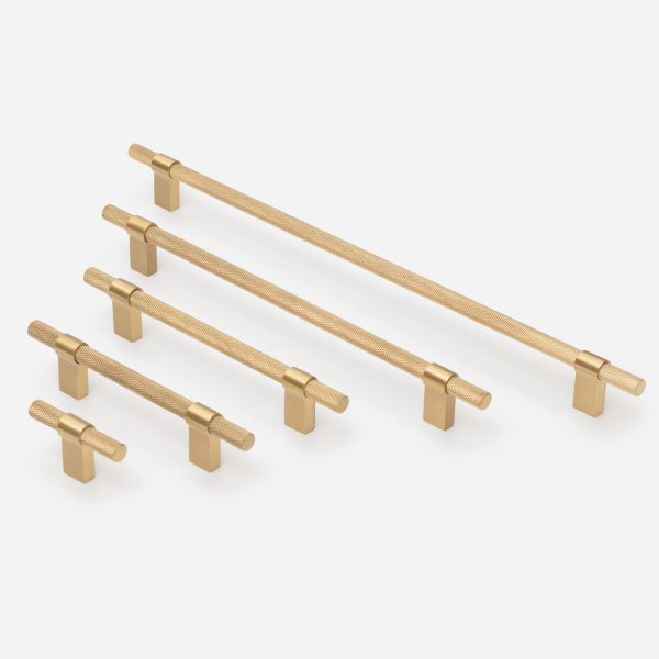 Oslo - Brushed Brass Knurled Pull - Brushed Brass