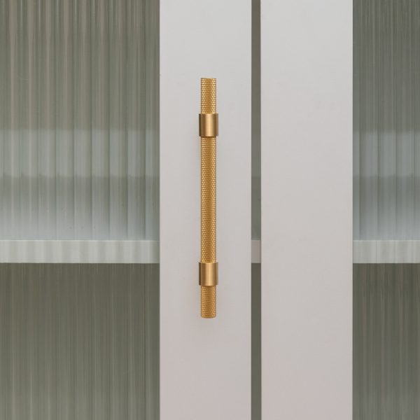 Oslo - Brushed Brass Knurled Handle - brushed brass