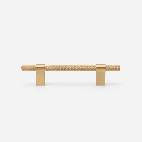 Oslo - Brushed Brass Knurled Handle - brushed brass
