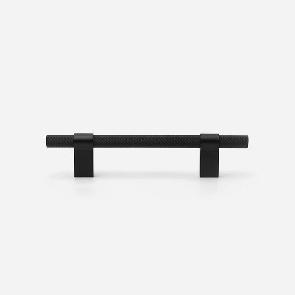 Oslo - Matte Black Brass Knurled Handle - Matte Black Brass