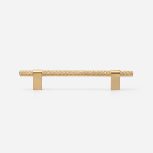 Oslo - Brushed Brass Knurled Handle - brushed brass