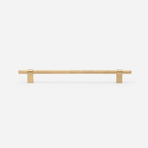 Oslo - Brushed Brass Knurled Handle - brushed brass