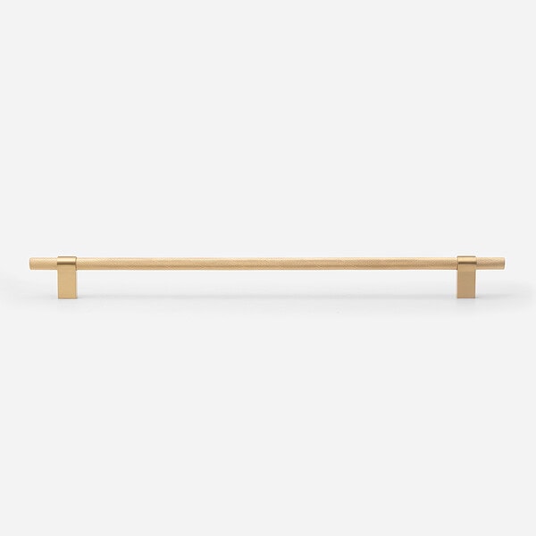 Oslo - Brushed Brass Knurled Handle - brushed brass