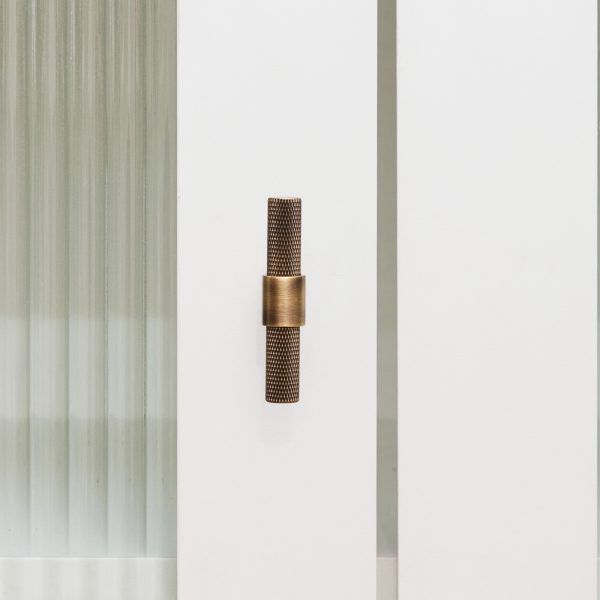 Oslo - Antique Bronze Brass Knurled Pull - Antique Bronze Brass