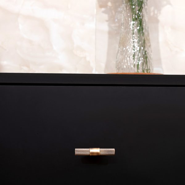 Oslo - Antique Bronze Brass Knurled Pull - Antique Bronze Brass