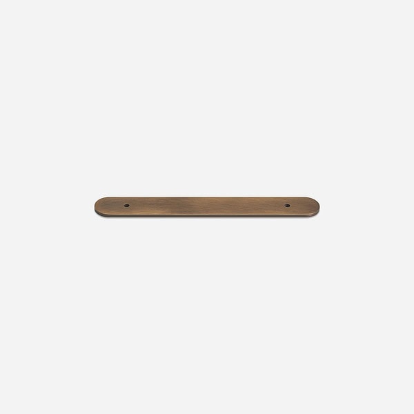 Curved Brushed Brass Backplate - 148mm
