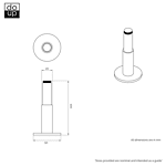 Athens - Brushed Nickel Brass Door Stop - Architectural Hardware - Brushed Nickel Brass Door Stop