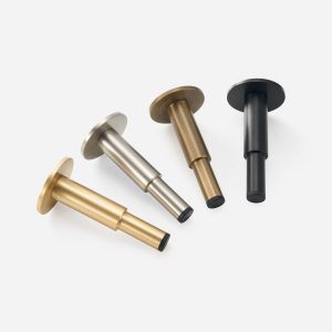 Athens - Brushed Nickel Brass Door Stop - Architectural Hardware - Brushed Nickel Brass Door Stop