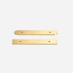 Rectangle Brushed Brass Backplate - Architectural Hardware - Backplate