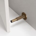 Delphi - Knurled Brushed Nickel Brass Door Stop - Architectural Hardware - Knurled Brushed Nickel Brass Door Stop