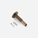 Delphi - Knurled Brushed Nickel Brass Door Stop - Architectural Hardware - Knurled Brushed Nickel Brass Door Stop